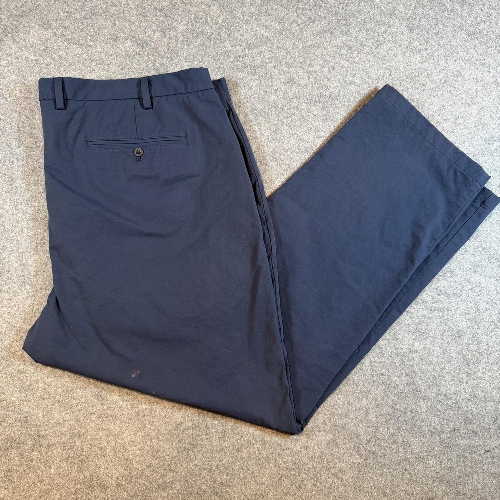 Vineyard Vines OTG On-The-Go Pants Men 48x32 Blue Stretch Chino Casual Golf READ